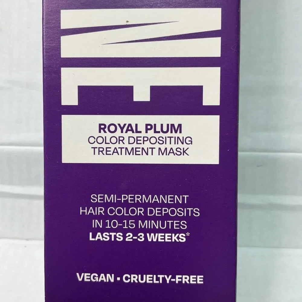 Overtone Royal Plum Color Depositing Treatment Mask For Brown Hair 4.5 Fl Oz